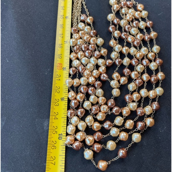 3 Piece Bundle Vintage Pearl & Beige Aurora Borealis Necklace/Bracelet (t15) - Picture 10 of 14